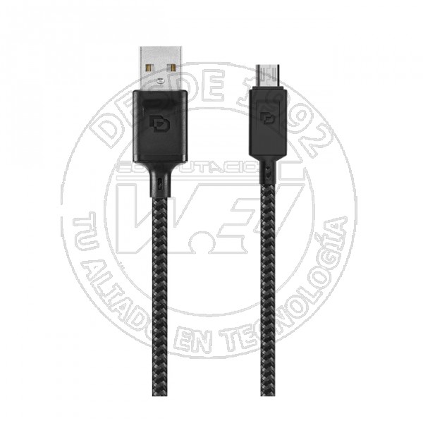 Cable Usb-A A Micro-Usb Dusted Rugged De 1,2 M Negro