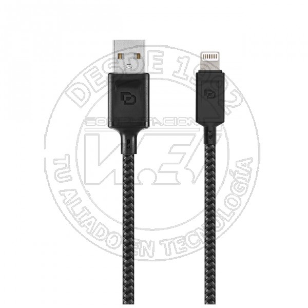 Cable Usb-A A Lightning Dusted Rugged De 1,2 M Negro (DUS-CABL-UMFI-FM)