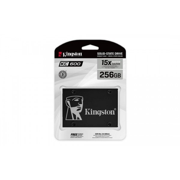 Disco Sólido Ssd Kingston Kc600 2.5 256 GB Serial Ata Iii 3D Tlc (SKC600/256G)