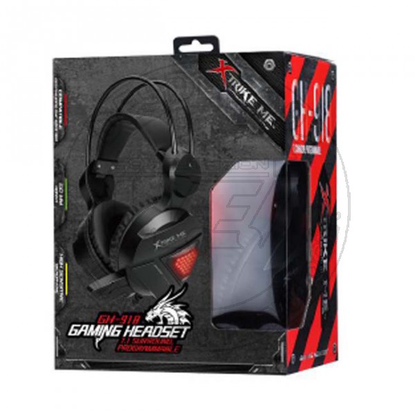 Audífonos Gaming Xtrike Me  cmic Negro USB3.5 Aux 50Mm (I373HS918)