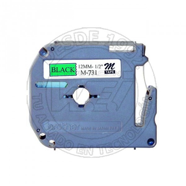 Cinta Rotuladora M731 12mm Black On Metallic Green (M-731)