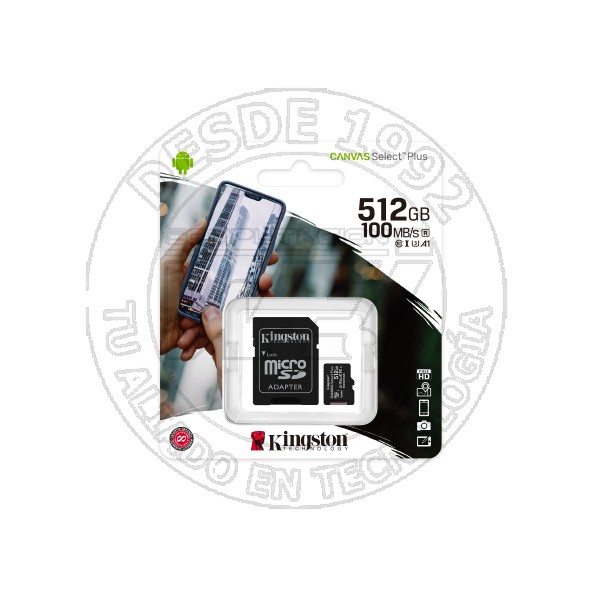 Tarjeta de Memoria  Canvas Select Plus Memoria Ram Flash 512 GB Sdxc Clase 10 Uhs I (SDCS2/512GB)