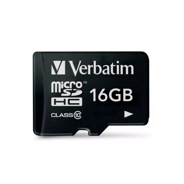 Tarjeta de Memoria  Verbatim Microsd Hc 16GB Con Adaptador Clase 10