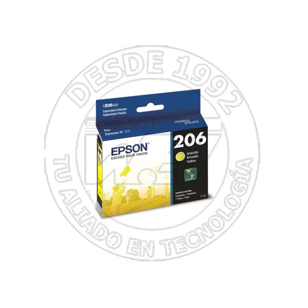 Cartucho Epson 206 T206 Original Amarillo (T206420-AL)
