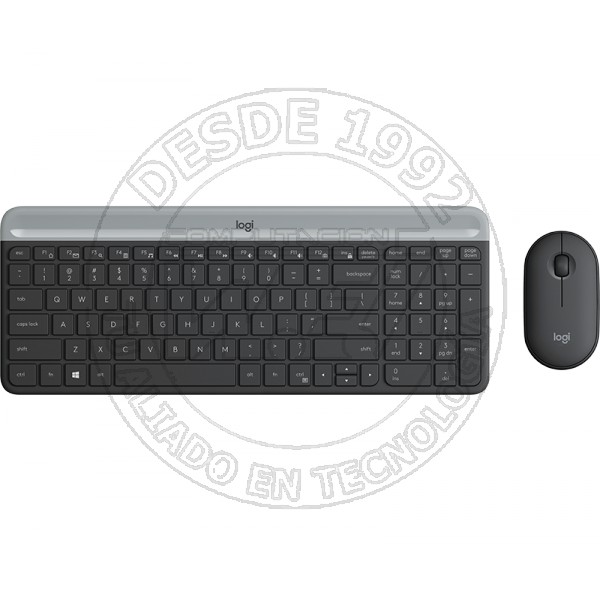 Kit Inalámbrico Teclado y Mouse Logitech Mk470 Receptor Usb, Grafito (920-009266)