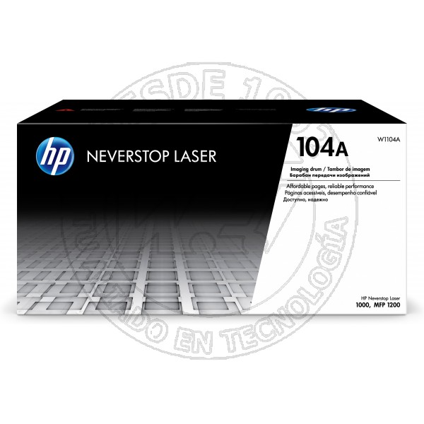 Tambor De Creacion De Imagenes Laser Original Hp 104a Negro (W1104A)