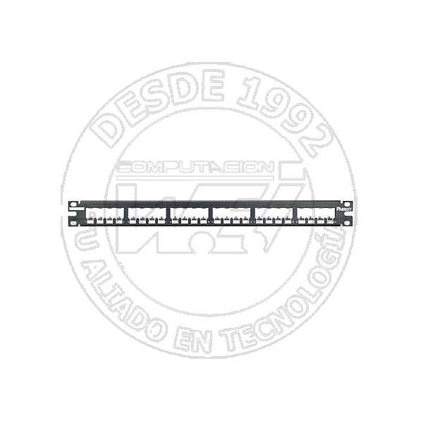 Panel De Distribucion Modular Panduit Mini Com, Revestimiento De Metal, 24 Puertos, Negro