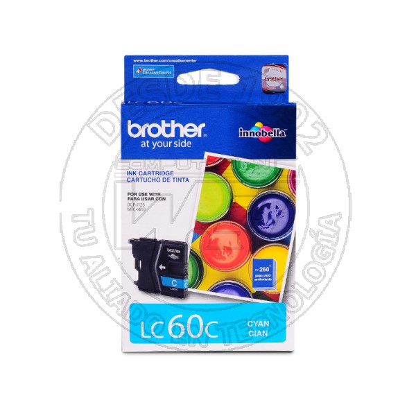 Tinta Lc-60c Para 260 Paginas Cyan Brother (LC60C)