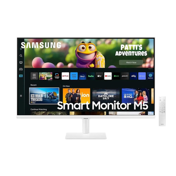 Monitor TV Samsung Smart M5 27 pulg. VA, Full HD, HDMI+WiFi, Tizen, Blanco