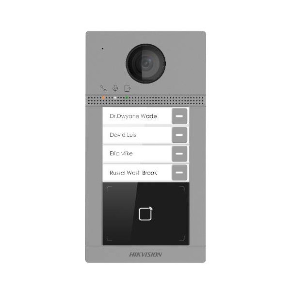 Estación Exterior Ip Hikvision Ds-Kv8413-Wme1 Residencial, 4 BoTóners, 2Mp, Wifi