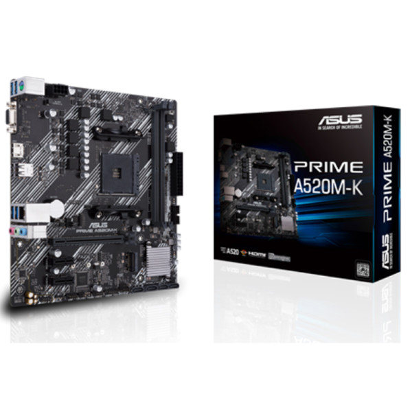 Placa Madre Amd Prime A520m-K Socket Am4 Micro Atx