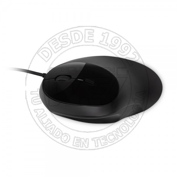 Mouse Kensington Ergonómico con Cable Pro Fit, Cinco botones, Negro (K75403)