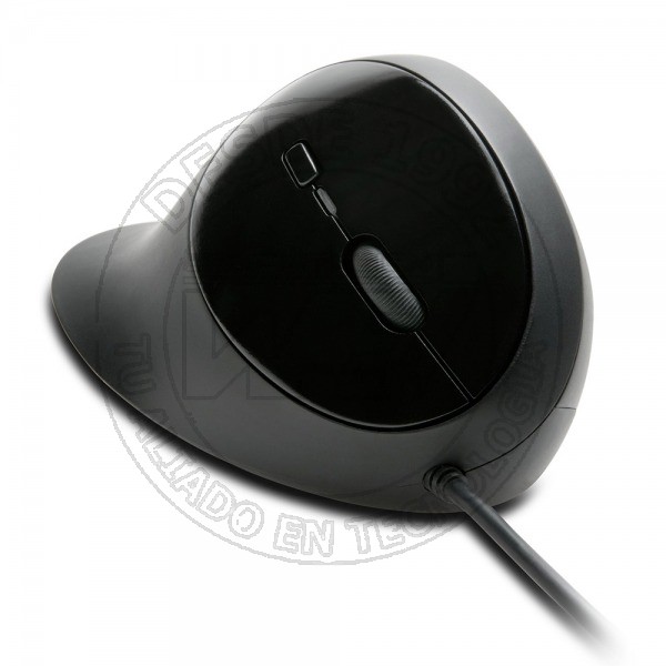 Mouse Kensington Ergonómico con Cable Pro Fit, Cinco botones, Negro