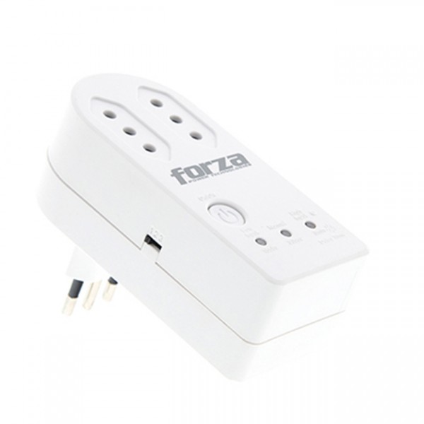 Protector de Voltaje 2 Tomas Cap 1500W Giratorio Blanco FVP-1202B-C