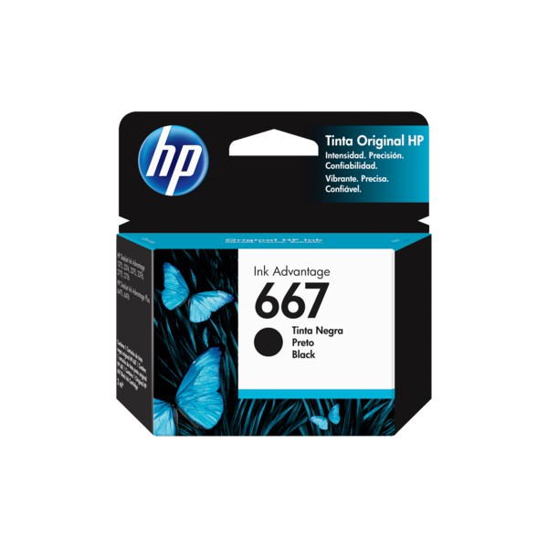 Cartucho de Tinta HP 667 Color Negro (3YM79AL)