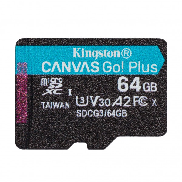 Tarjeta de Memoria  Kingston Microsd 64GB Canvas Go Plus 170R A2 U3 V30