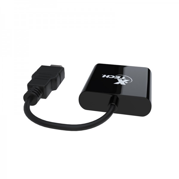 Adaptador de Video Hdmi A Vga Xtech 1080p Xtc-363 Color Negro (XTC-363)