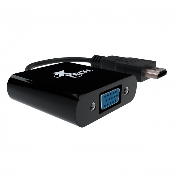 Adaptador de Video Hdmi A Vga Xtech 1080p Xtc-363 Color Negro (XTC-363)