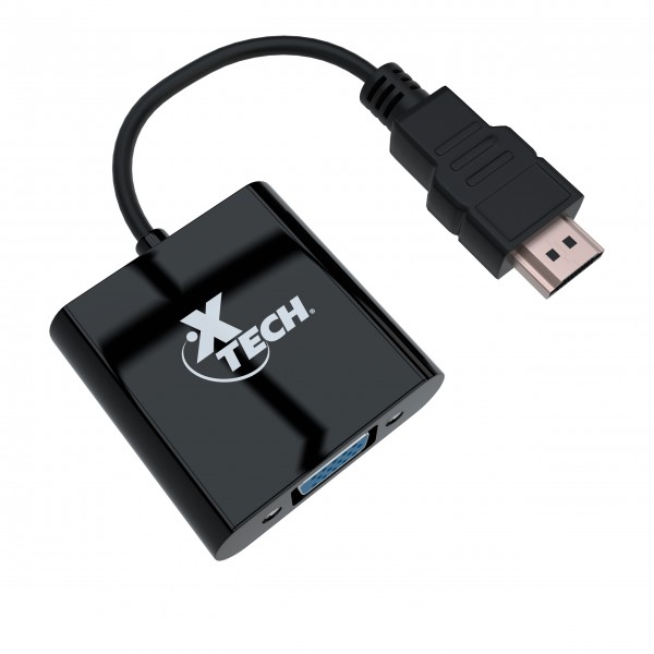 Adaptador de Video Hdmi A Vga Xtech 1080p Xtc-363 Color Negro (XTC-363)