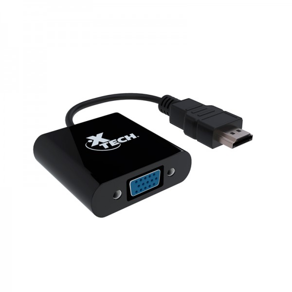 Adaptador de Video Hdmi A Vga Xtech 1080p Xtc-363 Color Negro (XTC-363)