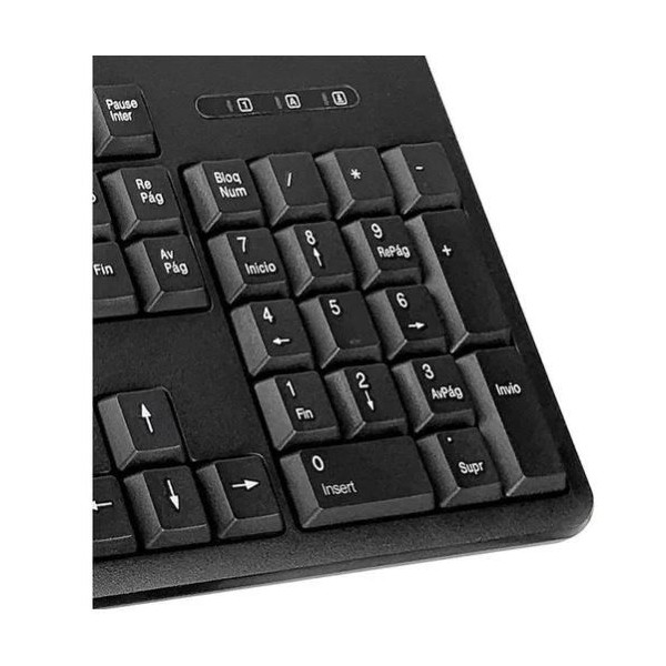 Kit Teclado Mouse Alambrico Multimedia Negro (XTK-301S)