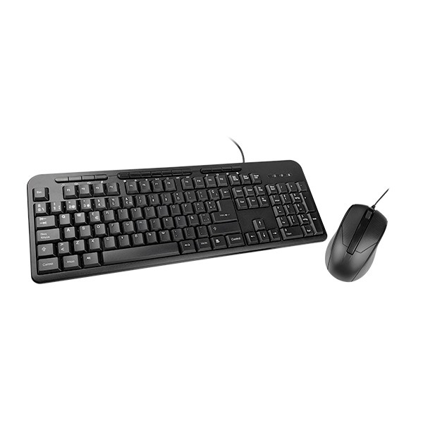 Kit Teclado Mouse Alambrico Multimedia Negro