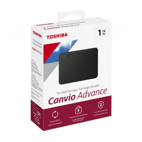 Disco Duro Externo 1TB Externo 2.5   USB 3.0 Canvio Advance V10 - Negro (HDTCA10XK3AA)