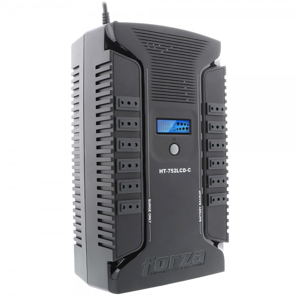Ups Forza Interactiva 12 Tomas Chilenas 2 USB 750VA/375W 220V Color Negro