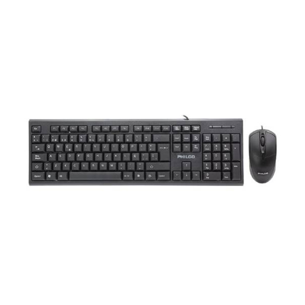 Kit Teclado + Mouse Philco, K4500 Diseño Ergonómico, Compatible con Mac y PC (29PLCK4500)
