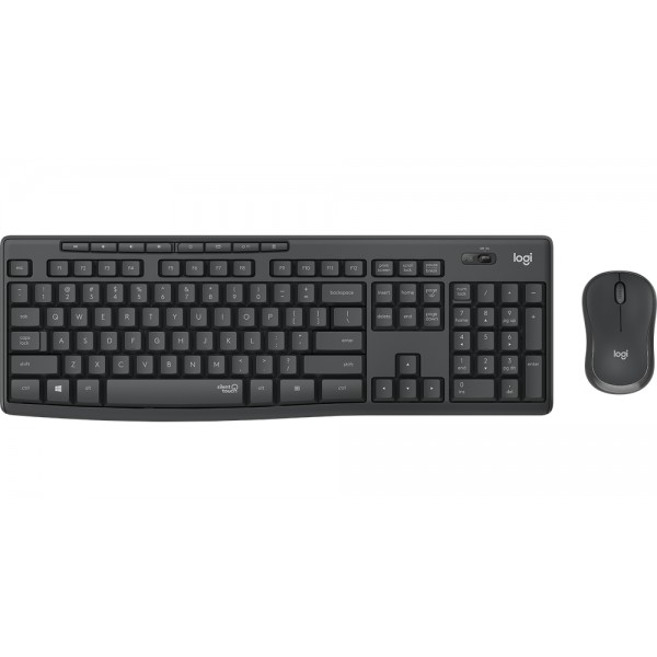 Kit de Teclado y Mouse Logitech Mk295 Silent, Inalámbrico, Usb, Negro