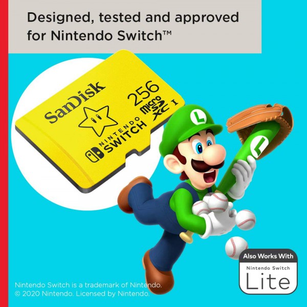 Tarjeta De Memoria Microsdxc Nintendo Switch 256gb (SDSQXAO-256G-GNCZN)