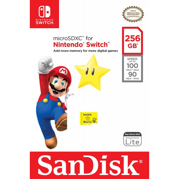 Tarjeta De Memoria Microsdxc Nintendo Switch 256gb (SDSQXAO-256G-GNCZN)
