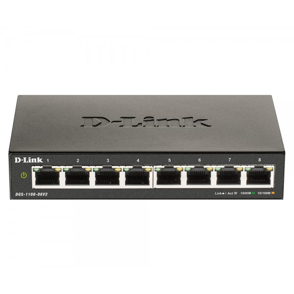 Switch DLink Gestionado Gigabit Ethernet Dgs-1100-08V2 Negro