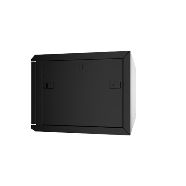 Nexxt Solutions Infrastructure - Wall mount enclosure - SPCC steel / Tempered glass - Black / RAL 9005 - 4U 600X450