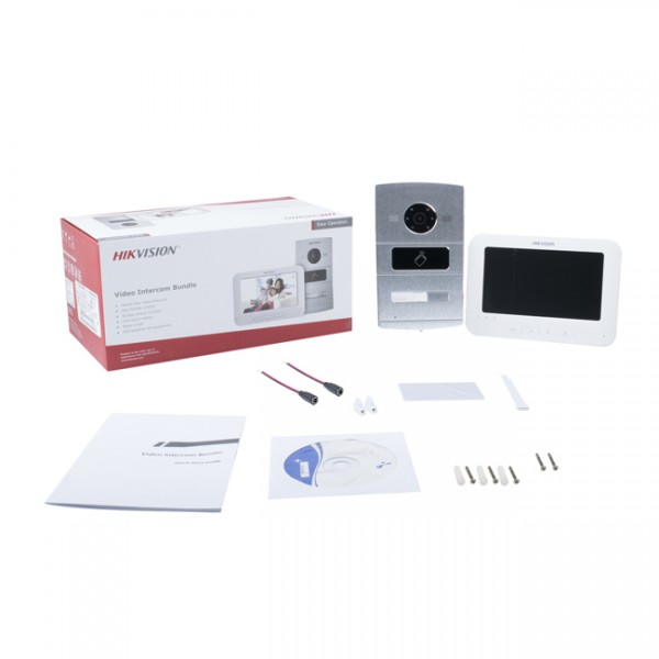 Kit Tv Porteros, Manos Libres, Aplicacion Remota, Control de Acceso, One Touch (DS-KIS604-P)
