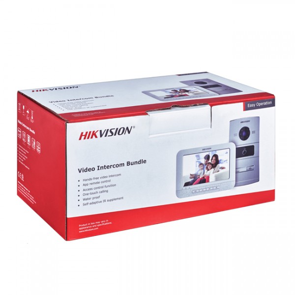 Kit Tv Porteros, Manos Libres, Aplicacion Remota, Control de Acceso, One Touch (DS-KIS604-P)