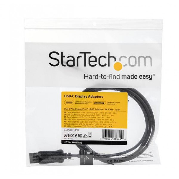 Cdp2dp146b Adaptador De Cable De Video 1,8 M Usb Tipo C Displayport Ne (CDP2DP146B)