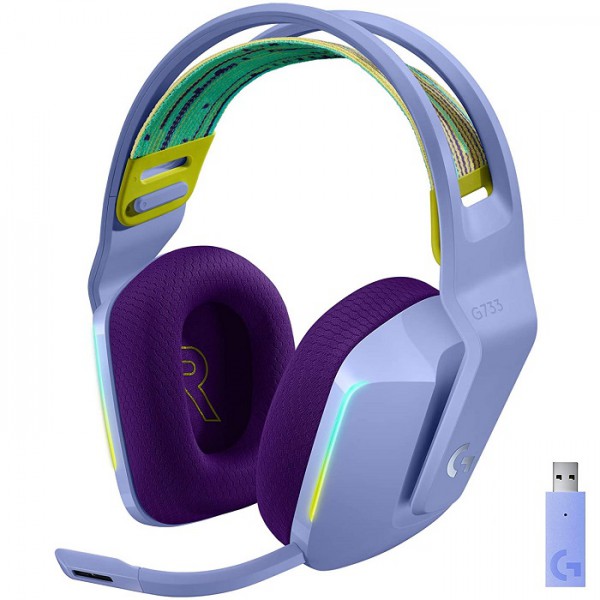 Audífonos Inalámbricos Logitech G733 Lightspeed Rgb, Stereo 7.1, Lila