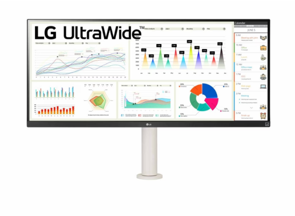 Monitor Lg Ultrawide Ergonómico De 34 Ips, Full Hd, Freesync, Vesa (34WQ680-W)