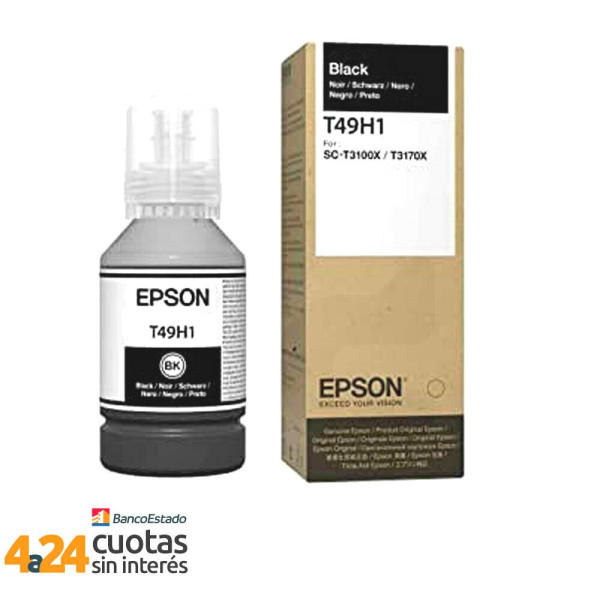 Tinta negra ScT3100x de 140ml para impresoras modelo T49h (T49H100)