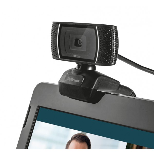 Kit Oficina Webcam + Audífonos Trust Doba (720p, Negro) (24036)