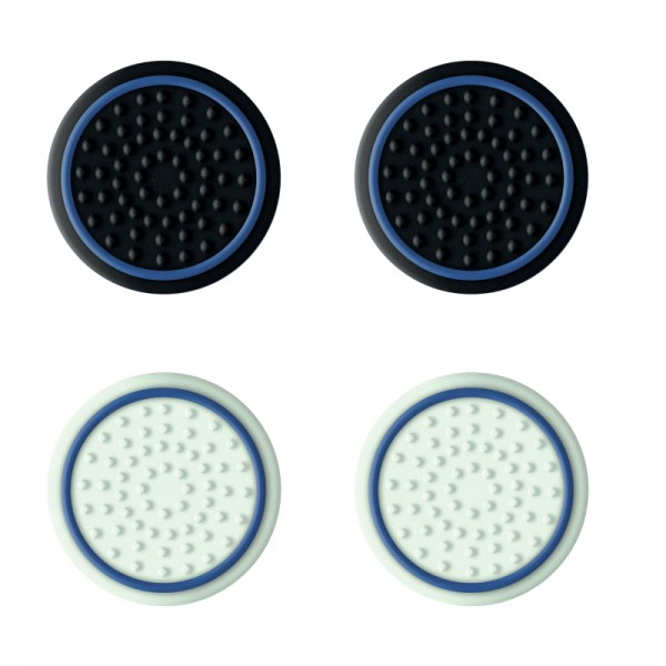 Gomas Para Sticks de Ps5 Trust Gxt 266, 4-Pack, Negro y Blanco (24170)
