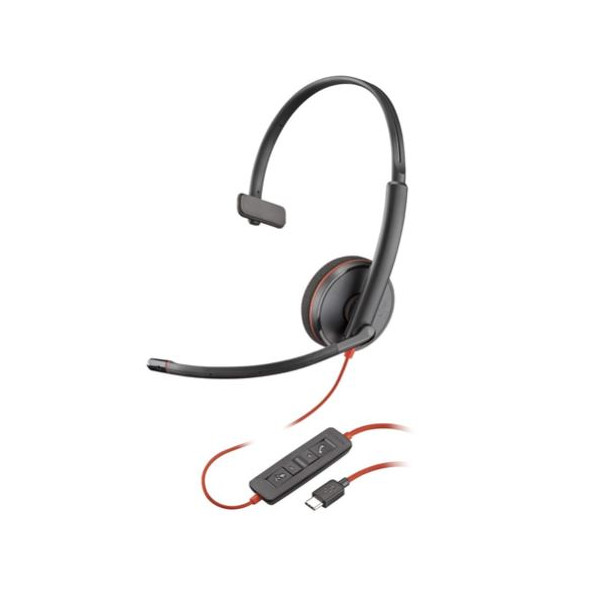 Poly Blackwire 3210 Monaural USB-A Headset (Bulk)