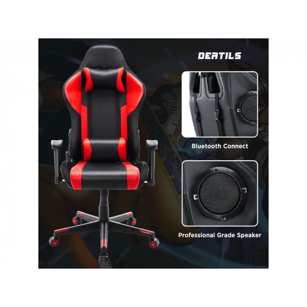 Silla Gamer RGB + Parlante Bluetooth Black Red (YOUTHUP BLACK RED)