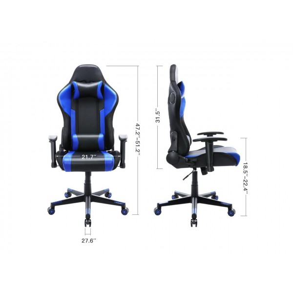 Silla Gamer Con Luces Led RGB y Parlantes Blue (YOUTHUP BLUE)