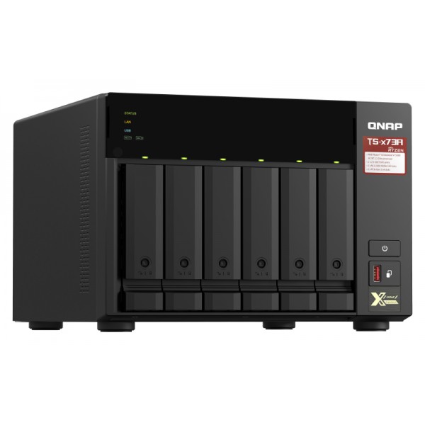 Servidor Qnap Nas 6-Bay Amd Ryzen With 2.5gbe (TS-673A-8G-US)