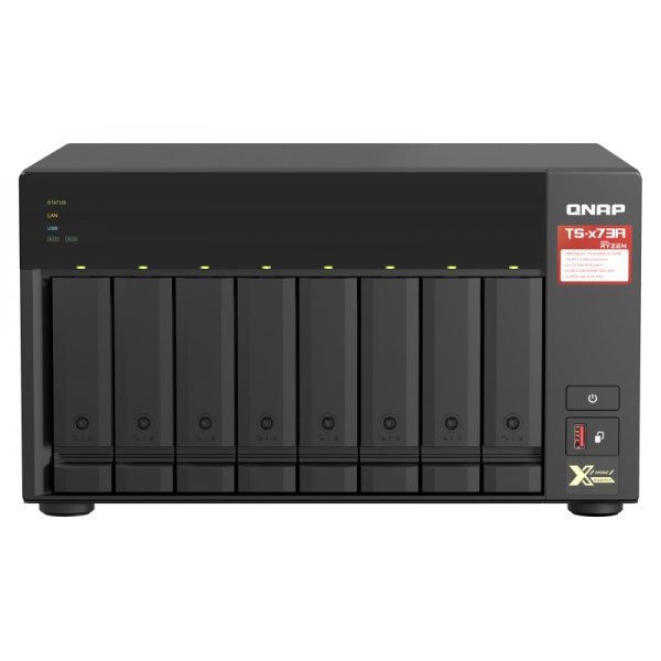 Servidor Qnap Nas 8-Bay Amd Ryzen With 2.5gbe (TS-873A-8G-US)