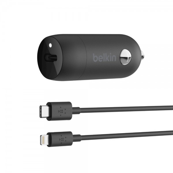 Cargador de coche Belkin Boost Charge de 20 W con LTG a USB-C CBL 4 (CCA003BT04BK)