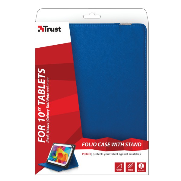Funda Folio Trust Primo para Tablet de 10 (Azul) (20315)