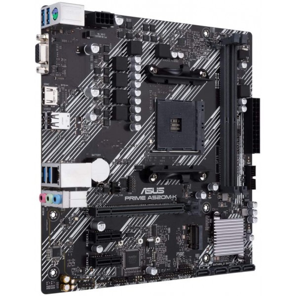 Placa Madre Amd Prime A520M K Socket Am4 Micro Atx (PRIMEA520M-K)
